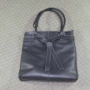 Mellow World Vegan Blue Pebble Textured with Tie Shoulder Bag